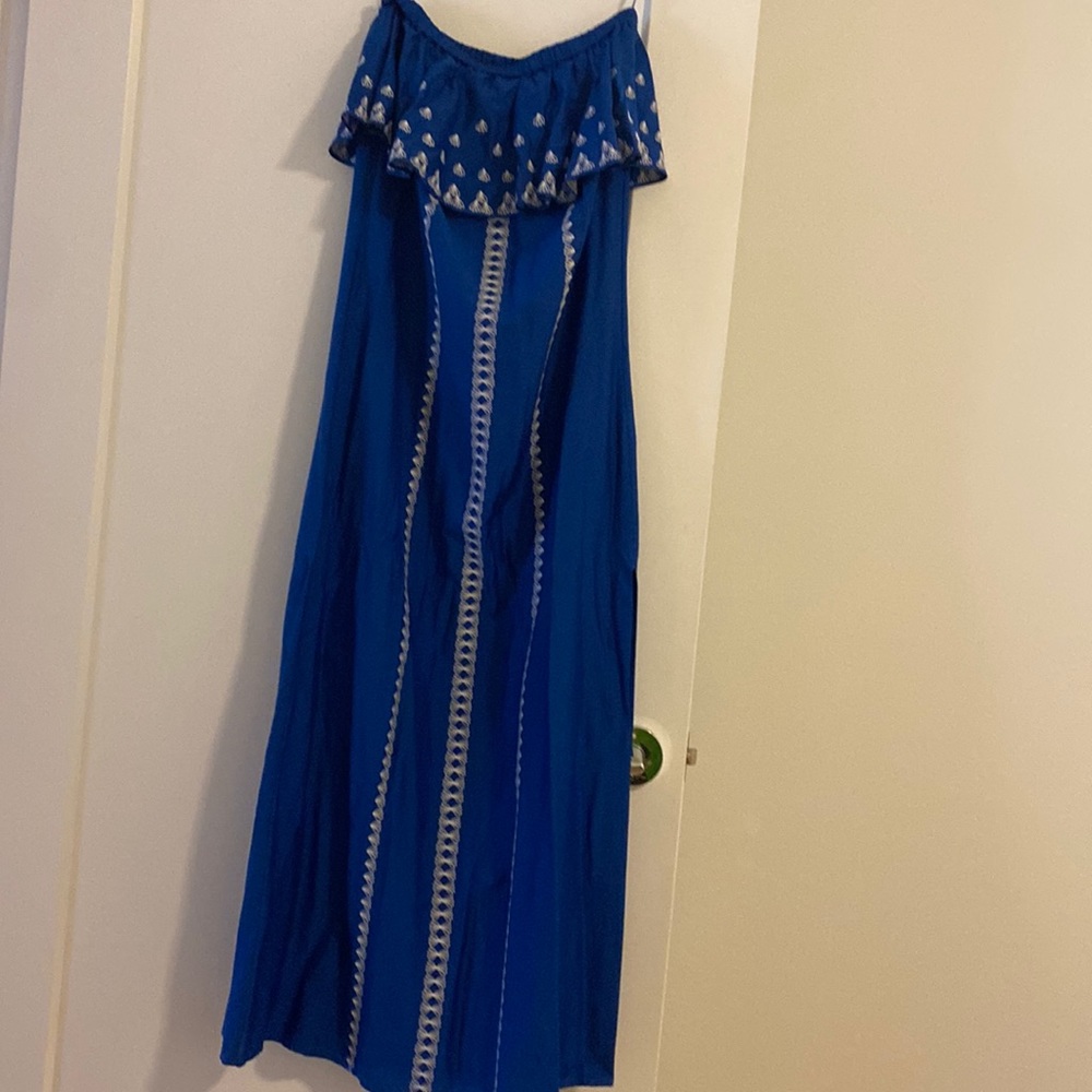 Royal Blue Halter Dress